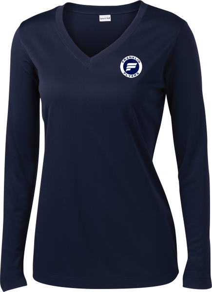 Franklin Flyers Ladies Long Sleeve V-Neck Competitor Tee - MORE COLORS