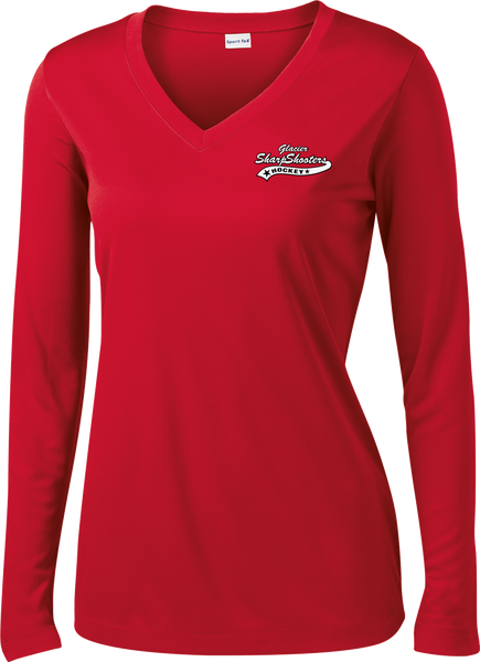 Sharp Shooters Ladies Long Sleeve V-Neck Competitor Tee