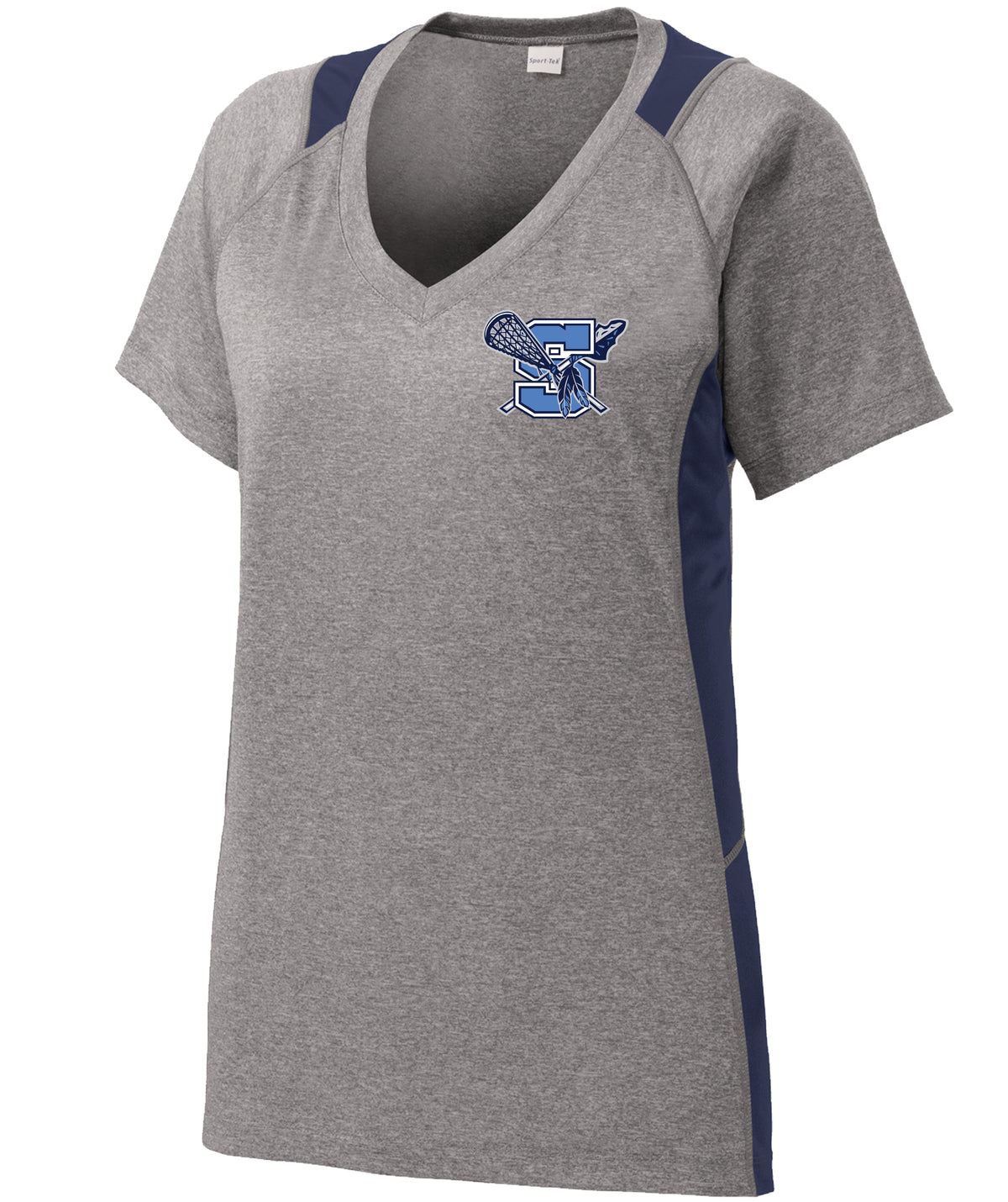 Warriors Lacrosse Ladies Colorblock Contender V-Neck Tee