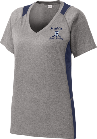 Franklin Field Hockey Ladies Colorblock Contender V-Neck Tee