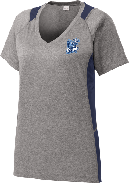 Franklin Lacrosse Ladies Colorblock Contender V-Neck Tee