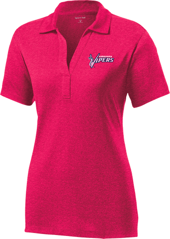 Sarasota Vipers Baseball Ladies Pink Active Heather Polo