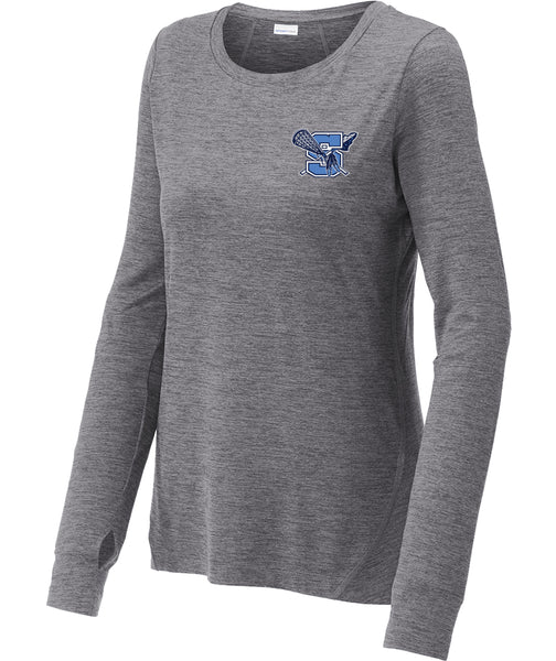 Warriors Lacrosse Ladies Sport-Tek Exchange 1.5 Long Sleeve Crew