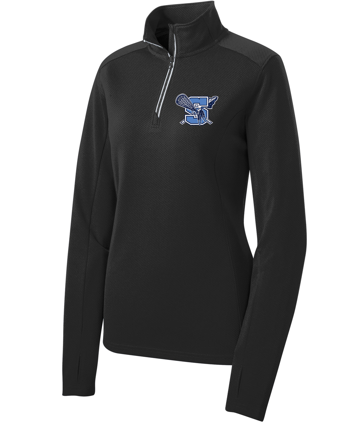 Warriors Lacrosse Ladies Sport-Wick Textured 1/4-Zip Pullover