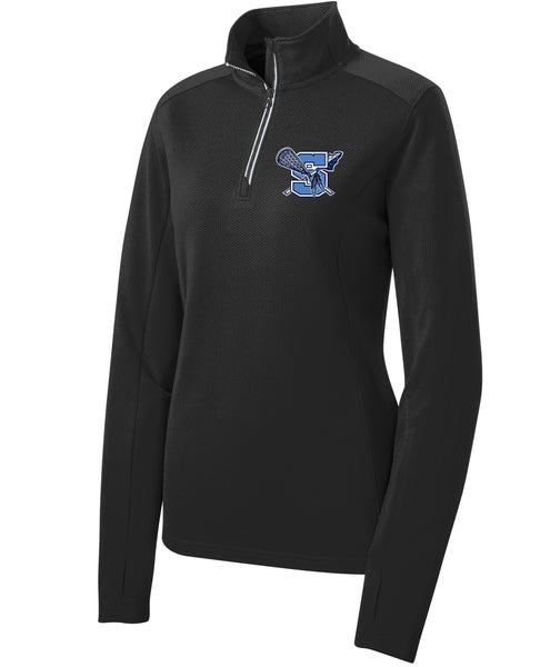 Warriors Lacrosse Ladies Sport-Wick Textured 1/4-Zip Pullover
