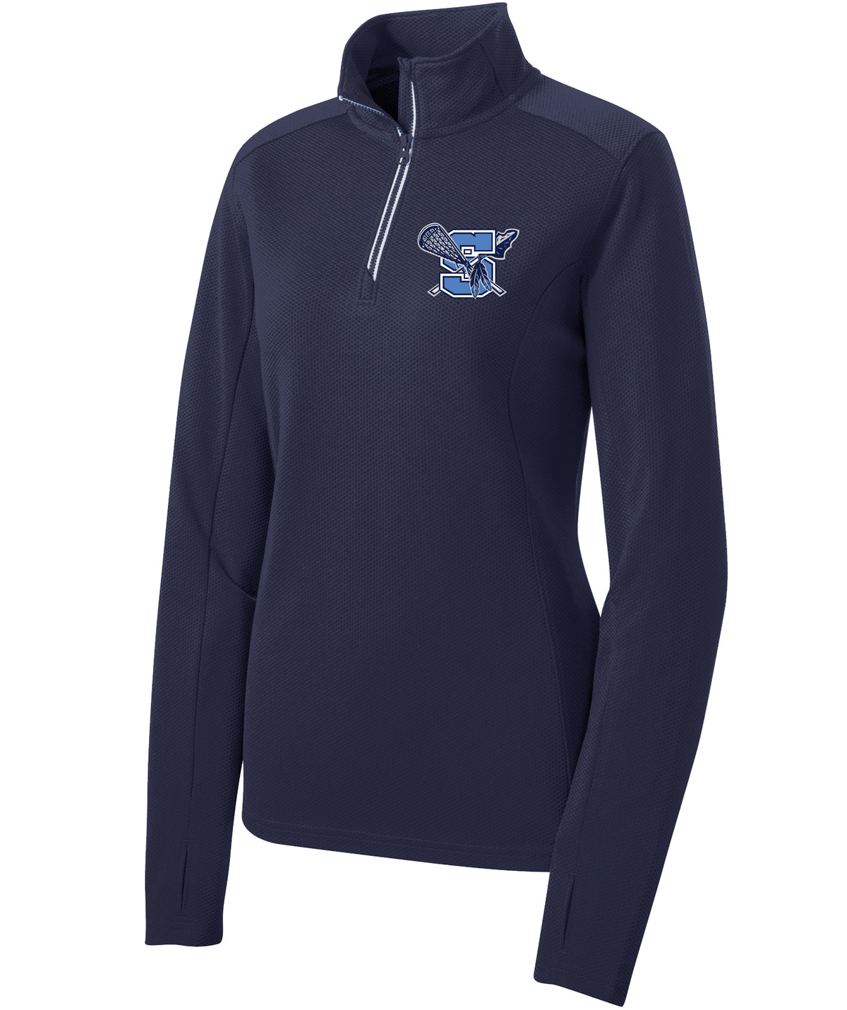 Warriors Lacrosse Ladies Sport-Wick Textured 1/4-Zip Pullover