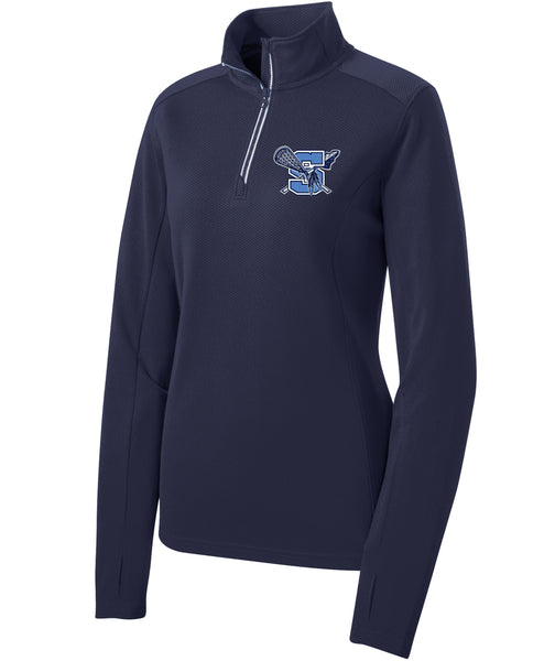 Warriors Lacrosse Ladies Sport-Wick Textured 1/4-Zip Pullover