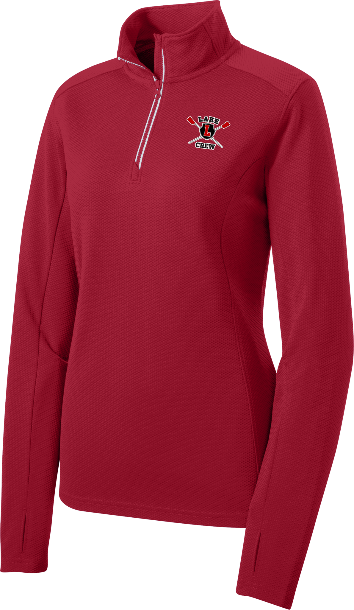 Lake Crew Ladies Sport-Wick Textured 1/4-Zip Pullover