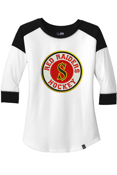 Red Raiders Hockey Ladies Heritage Blend 3/4-Sleeve Raglan Tee