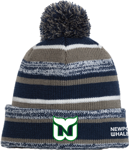 Newport Whalers Hockey Sideline Pom Pom Beanie