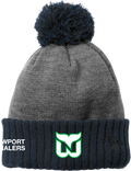 Newport Whalers Hockey New Era Colorblock Cuffed Beanie