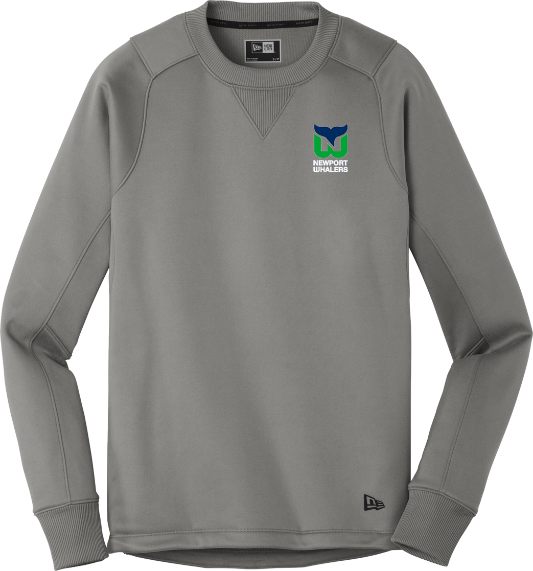 Newport Whalers Hockey NewEra Polyester Fleece Crew