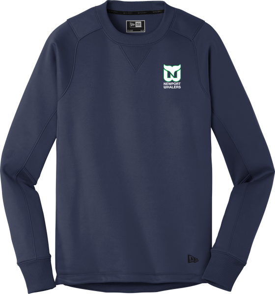 Newport Whalers Hockey NewEra Polyester Fleece Crew