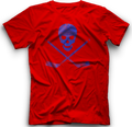 Skull and Cross Sticks T-Shirt RED