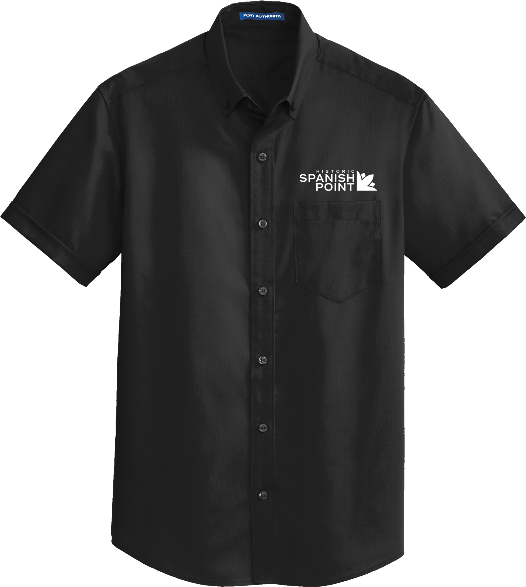 Spanish Point Mens Short Sleeve SuperPro Twill Shirt