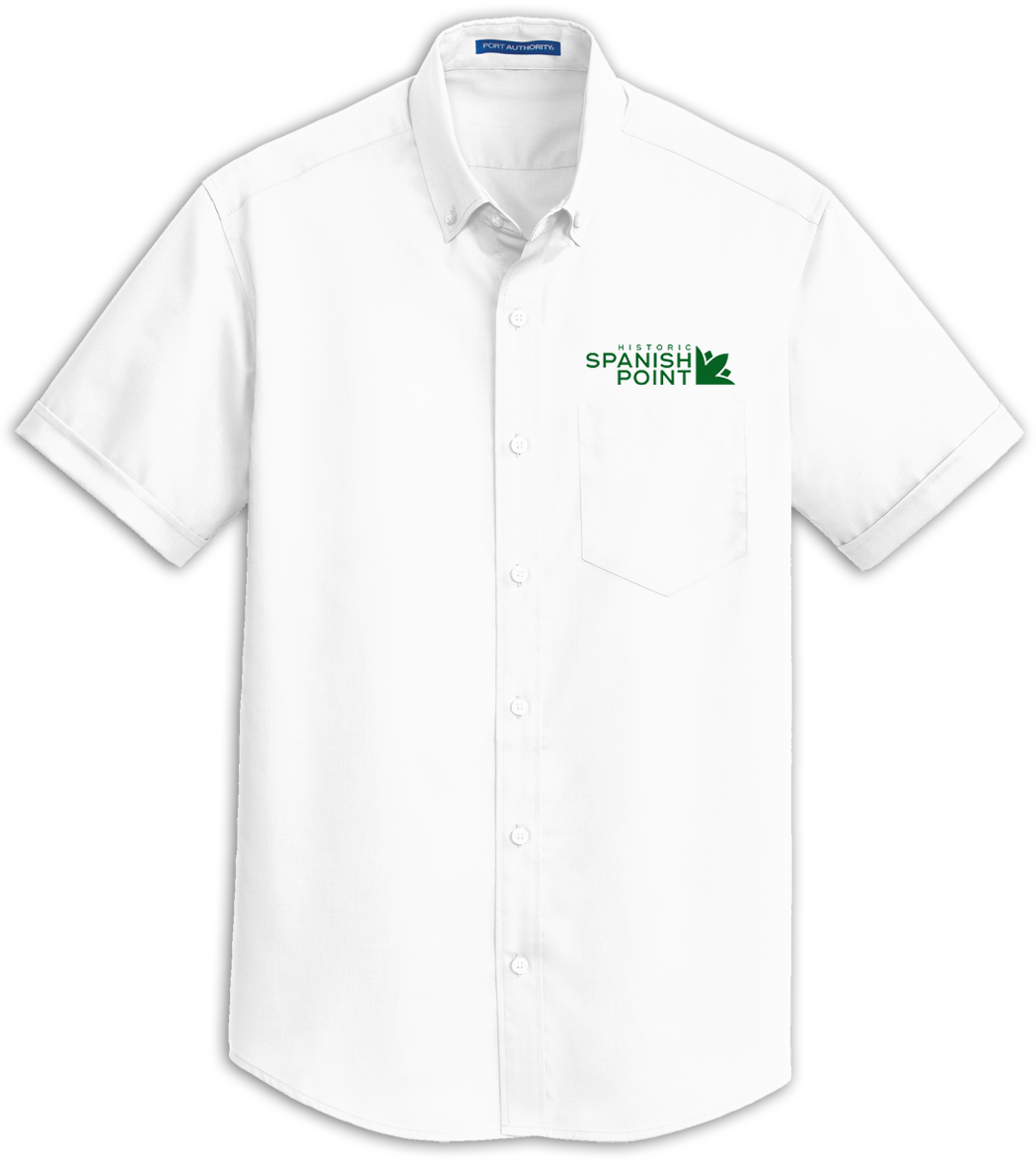 Spanish Point Mens Short Sleeve SuperPro Twill Shirt