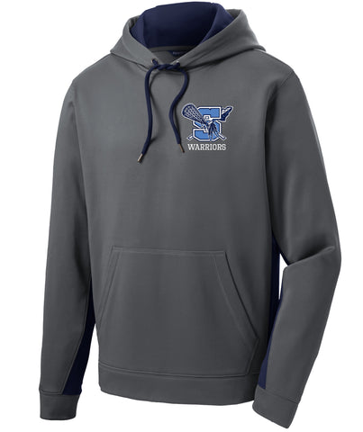 Warriors Lacrosse Sport-Wick Fleece Colorblock Hooded Pullover