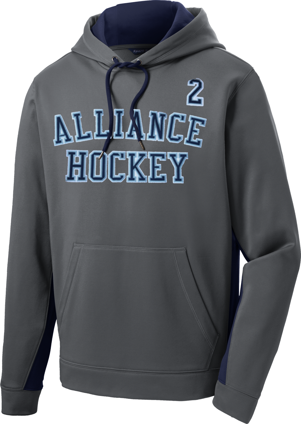 Alliance Twill Sport-Wick Fleece Colorblock Hoodie w/ Player Number