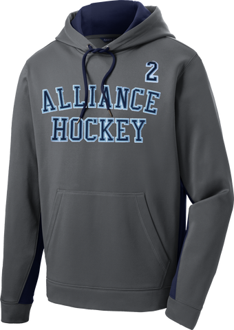 Alliance Twill Sport-Wick Fleece Colorblock Hoodie w/ Player Number