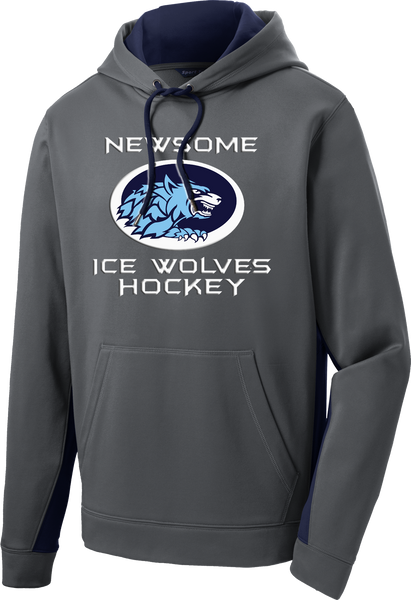 Newsome Ice Wolves Sport-Wick Fleece Colorblock Hoodie
