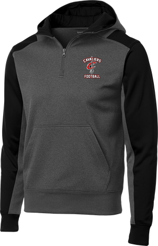 Cavaliers Football Colorblock 1/4-Zip Hooded Sweatshirt