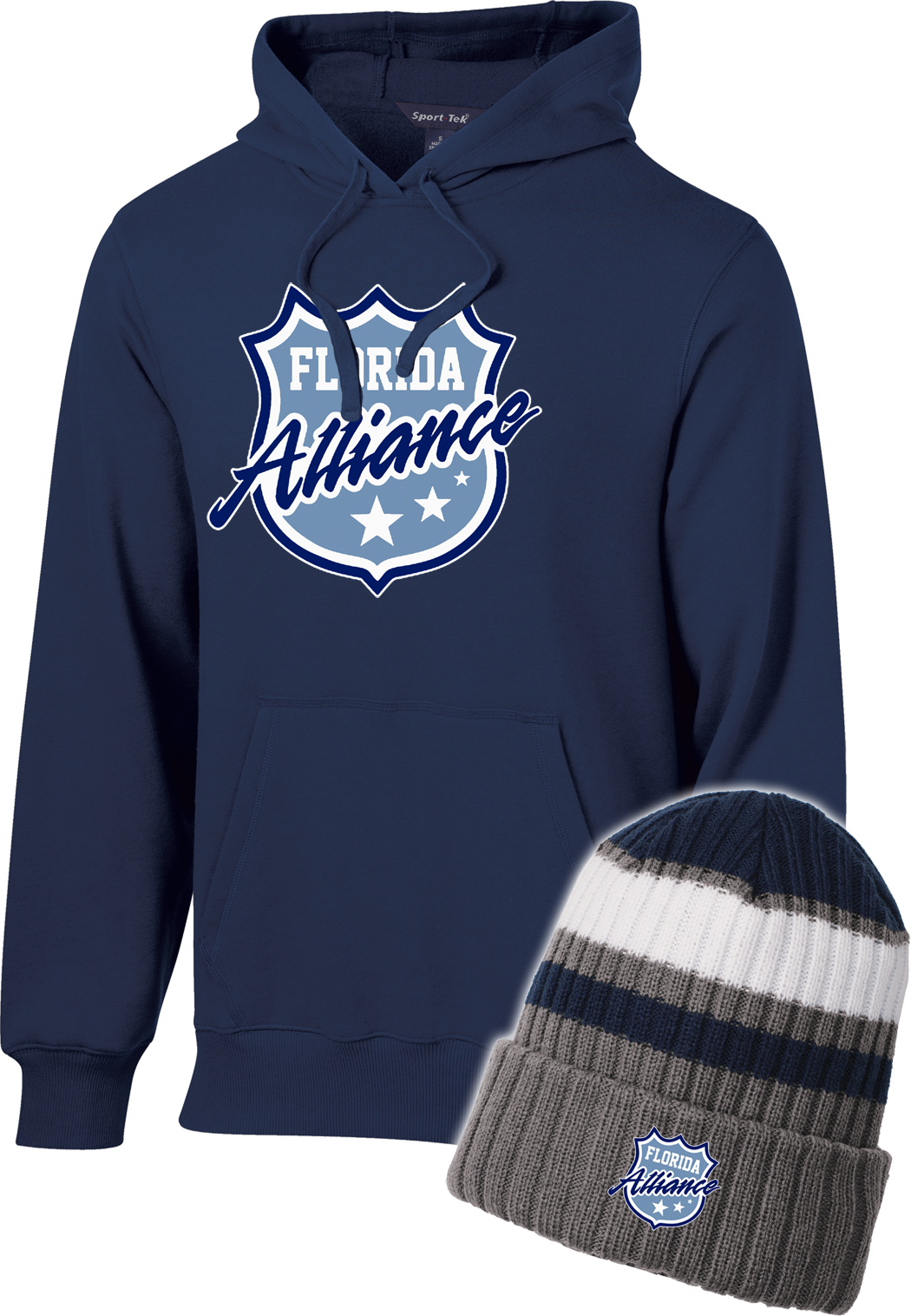 Alliance Printed Hoodie and Embroidered Beanie Bundle