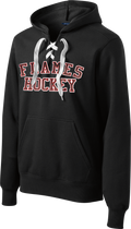 BLACK Custom Team Twill Block Lace-Up Hoodie