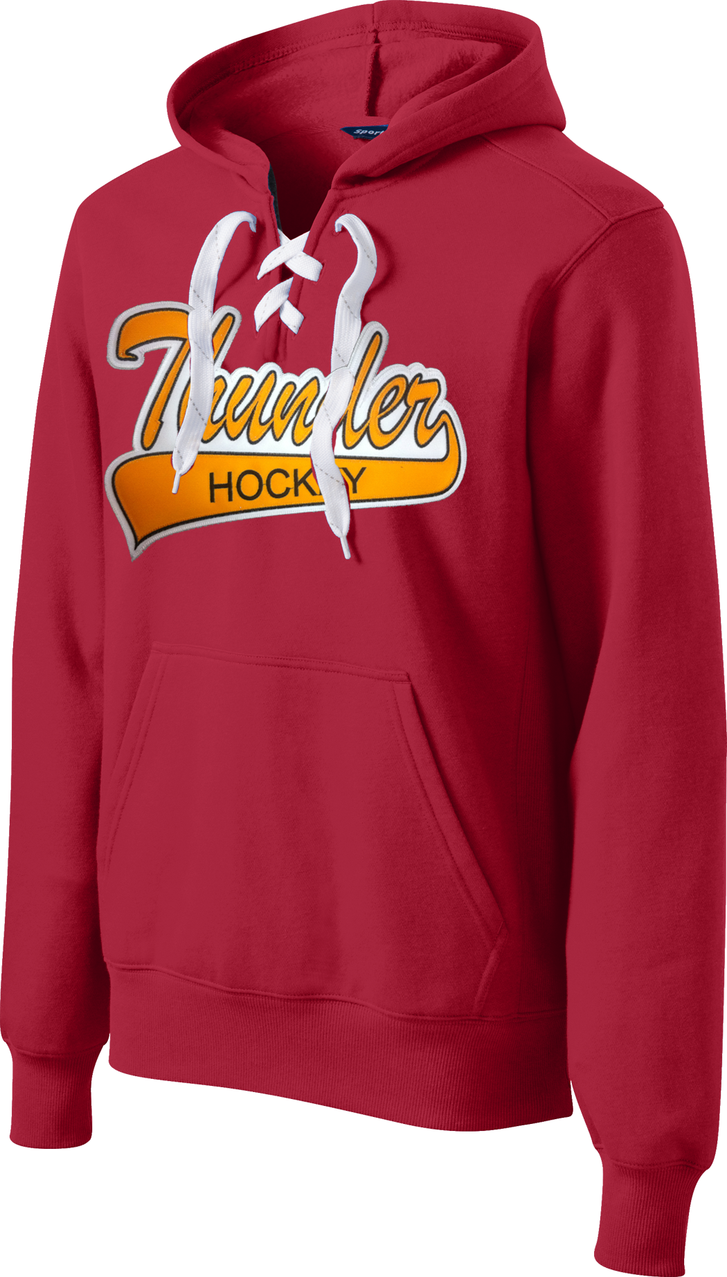 RED Custom Team Twill Tail Lace-Up Hoodie
