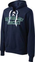 NAVY Custom Team Twill Block Lace-Up Hoodie
