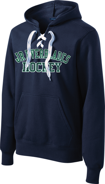 NAVY Custom Team Twill Block Lace-Up Hoodie