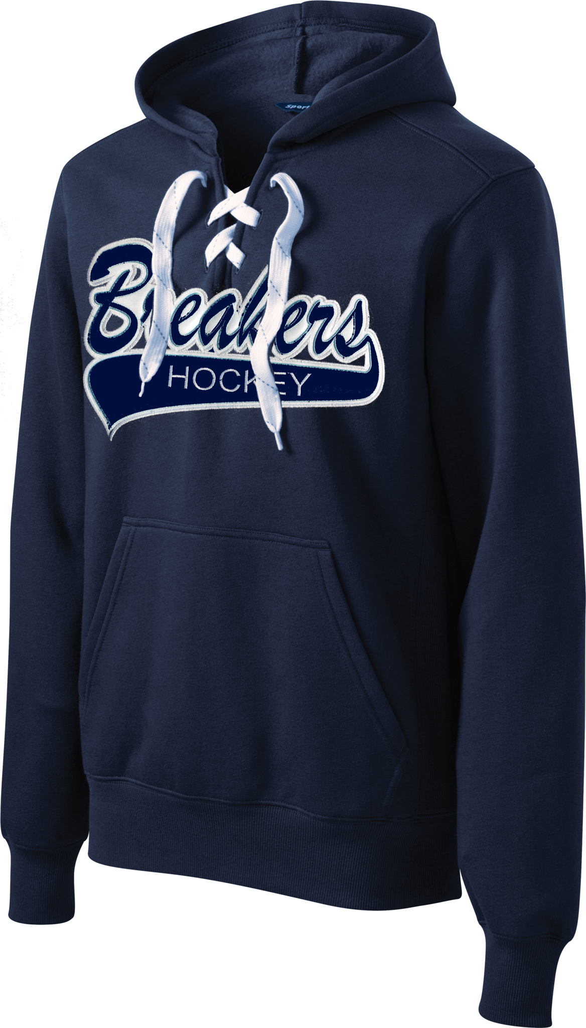 NAVY Custom Team Twill Tail Lace-Up Hoodie