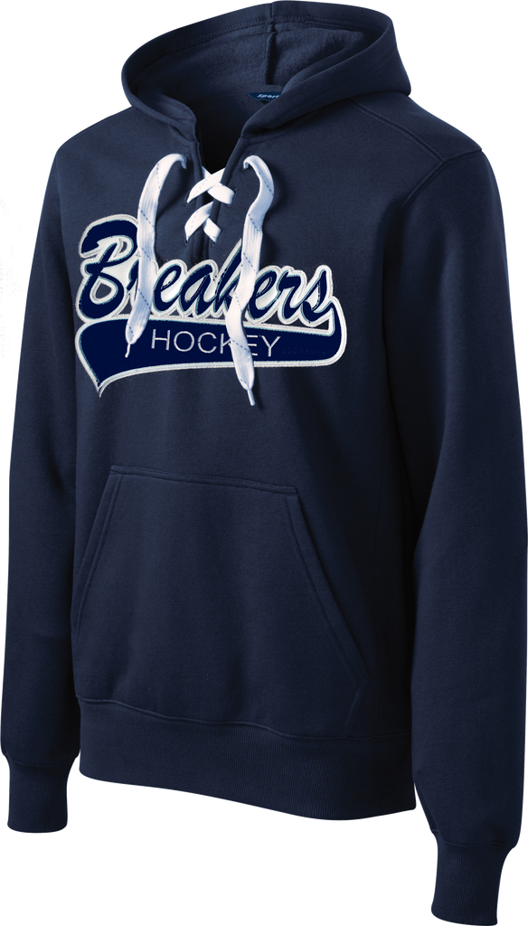 NAVY Custom Team Twill Tail Lace Up Hoodie Direct Team Sports
