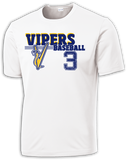 Vipers Baseball Old Time Dri-Fit T-Shirt w/ Player Number