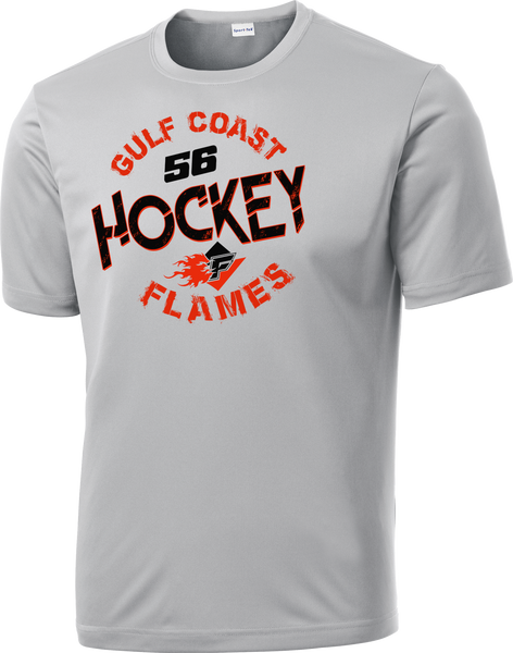 Gulf Coast Flames Hockey Center Ice Dri-Fit Tee w/ Player Number