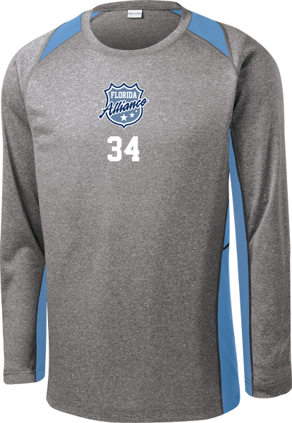 Alliance Long Sleeve Colorblock Contender Tee w/ Player Number
