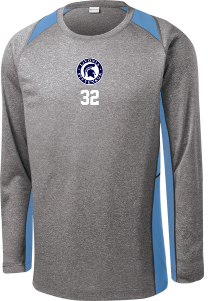 Spartans Long Sleeve Colorblock Contender Tee w/ Player Number