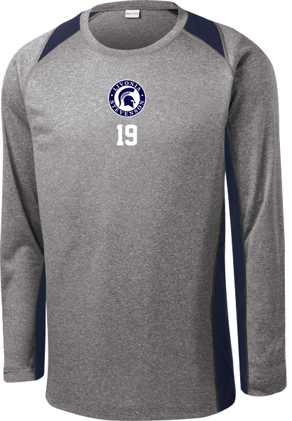 Spartans Long Sleeve Colorblock Contender Tee w/ Player Number