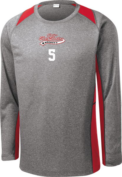 Sharp Shooters Long Sleeve Heather Colorblock Contender Tee w/ Player Number