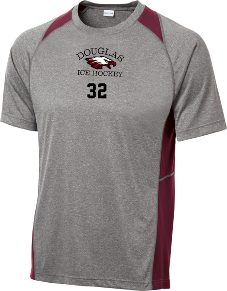 Eagles Hockey Heather Colorblock Contender Tee w/ Player Number