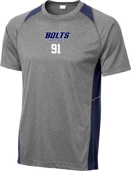 Jr. Bolts Heather Colorblock Contender Tee w/ Player Number