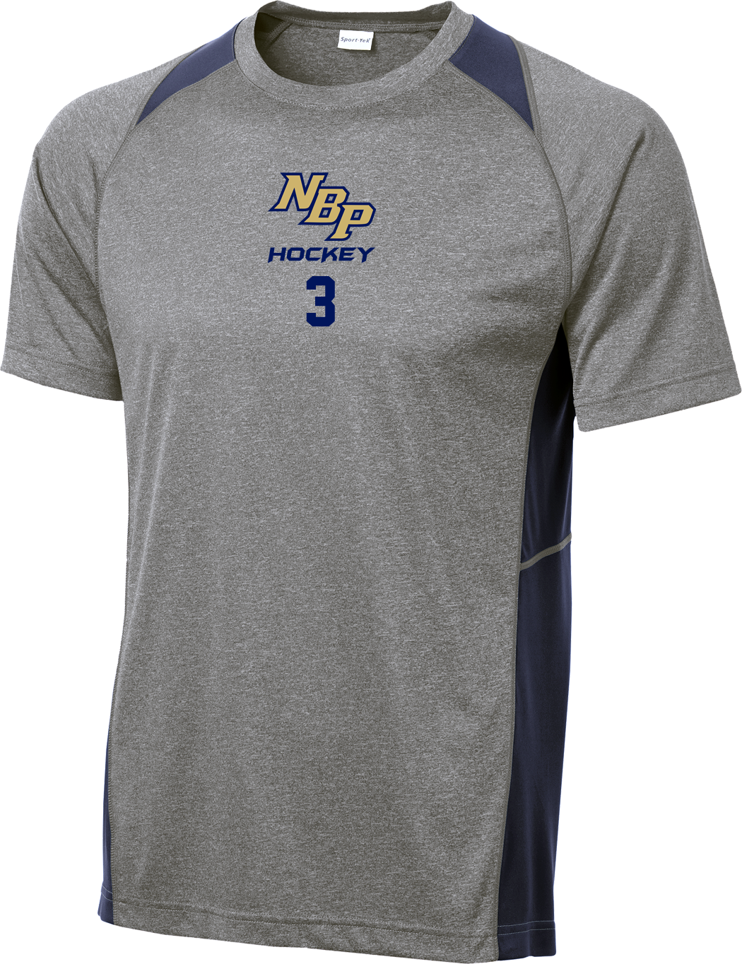 North Broward Prep Heather Colorblock Contender Tee w/ Player Number
