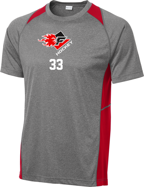 Gulf Coast Flames Heather Colorblock Contender Tee w/ Player Number