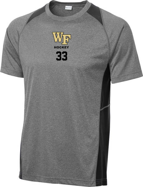 Wake Forest Heather Colorblock Contender Tee w/ Player Number