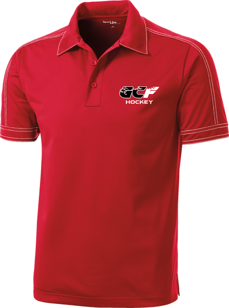 Gulf Coast Flames Contrast Stitch Micropique Polo