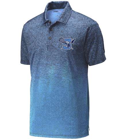 Warriors Lacrosse Sport-Tek Ombre Heather Polo