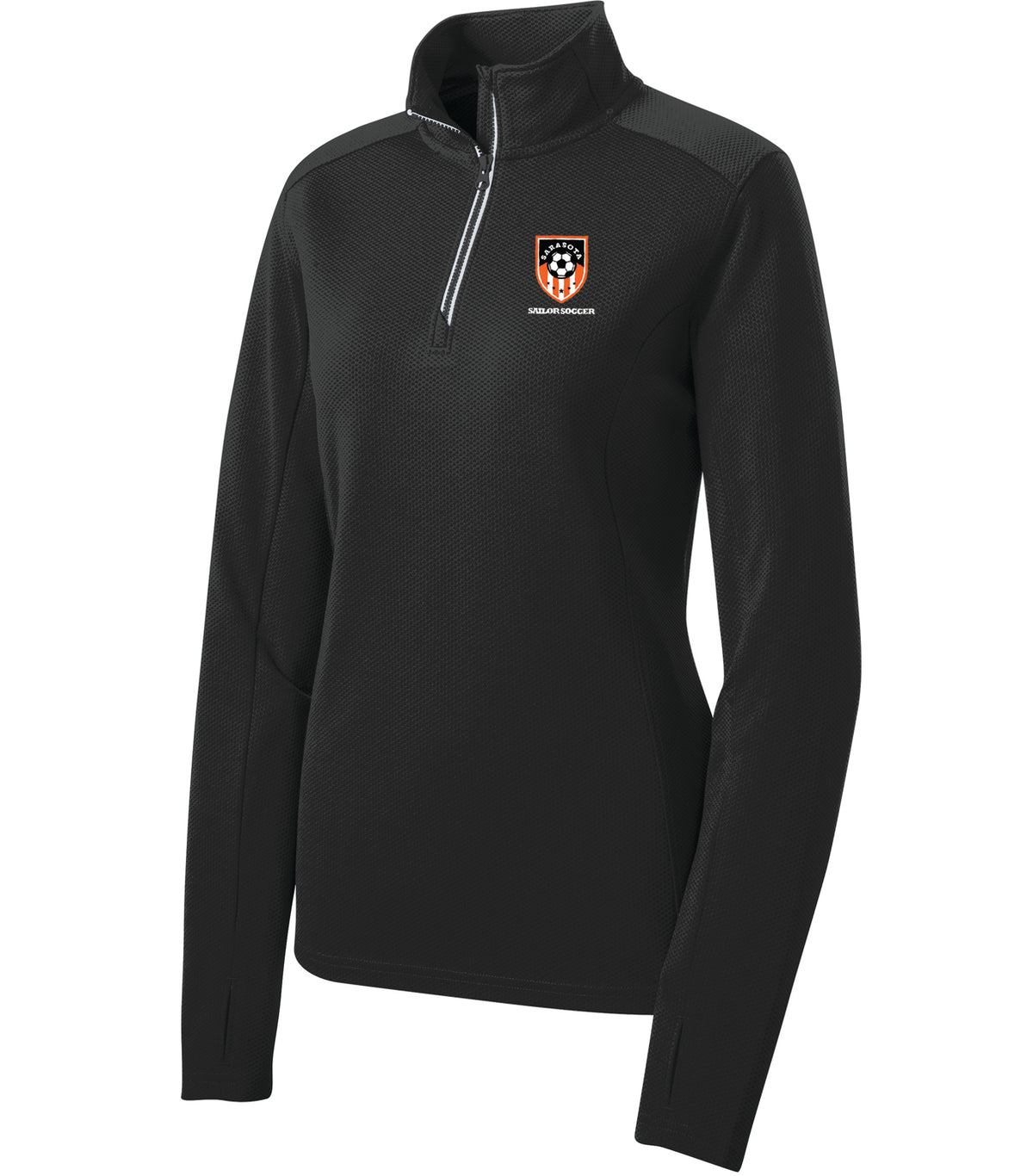 SHS Soccer Ladies Sport-Wick Textured 1/4-Zip Pullover