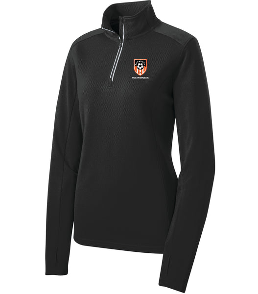 SHS Soccer Ladies Sport-Wick Textured 1/4-Zip Pullover