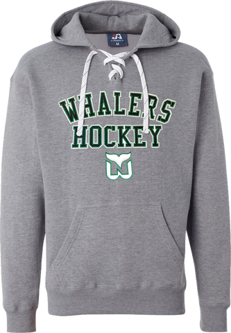 Newport Whalers Hockey Lace Hoodie w/ Player Number