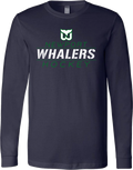 Newport Whalers Hockey Between the Lines Long Sleeve T-Shirt