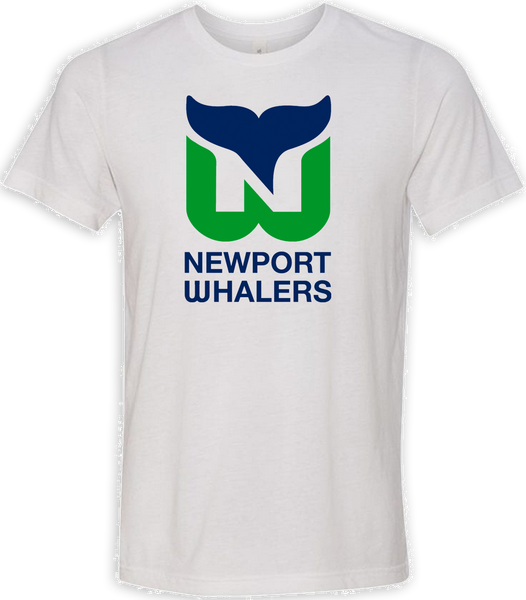 Newport Whalers Hockey Logo Triblend T-Shirt